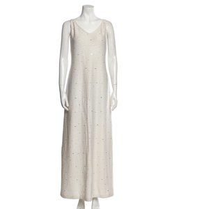 ST. JOHN EVENING V-Neck Long Dress Size: L | US 10